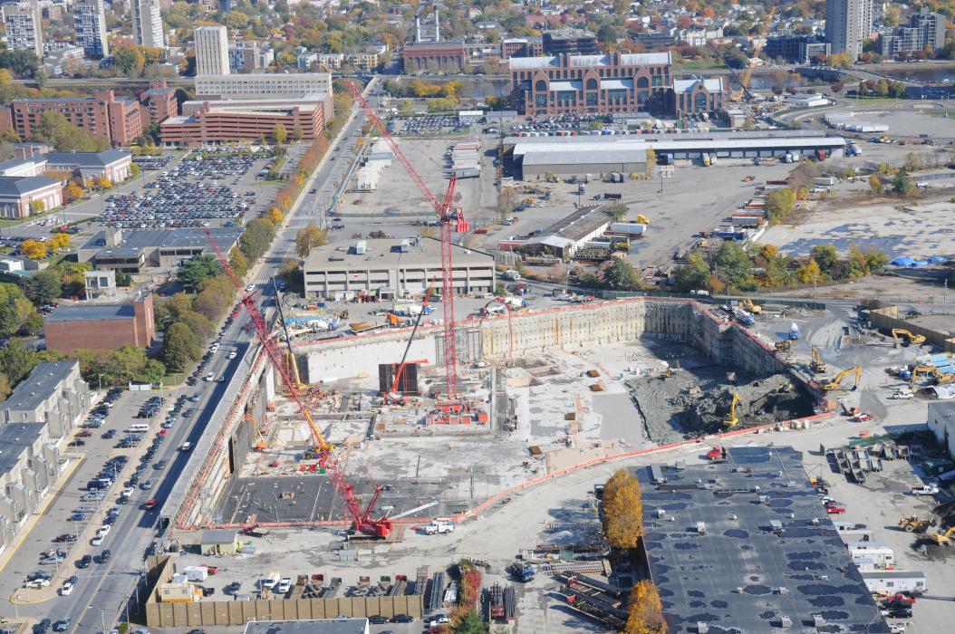 Harvard Allston Science Complex excavation, Allston, Massachusetts. 